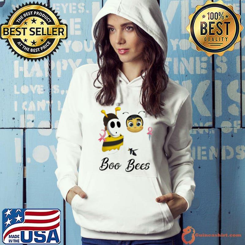 Breast Cancer Awareness Halloween Boo Bees Shirt Hoodie