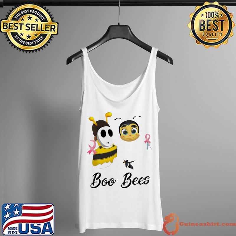 Breast Cancer Awareness Halloween Boo Bees Shirt Tank Top