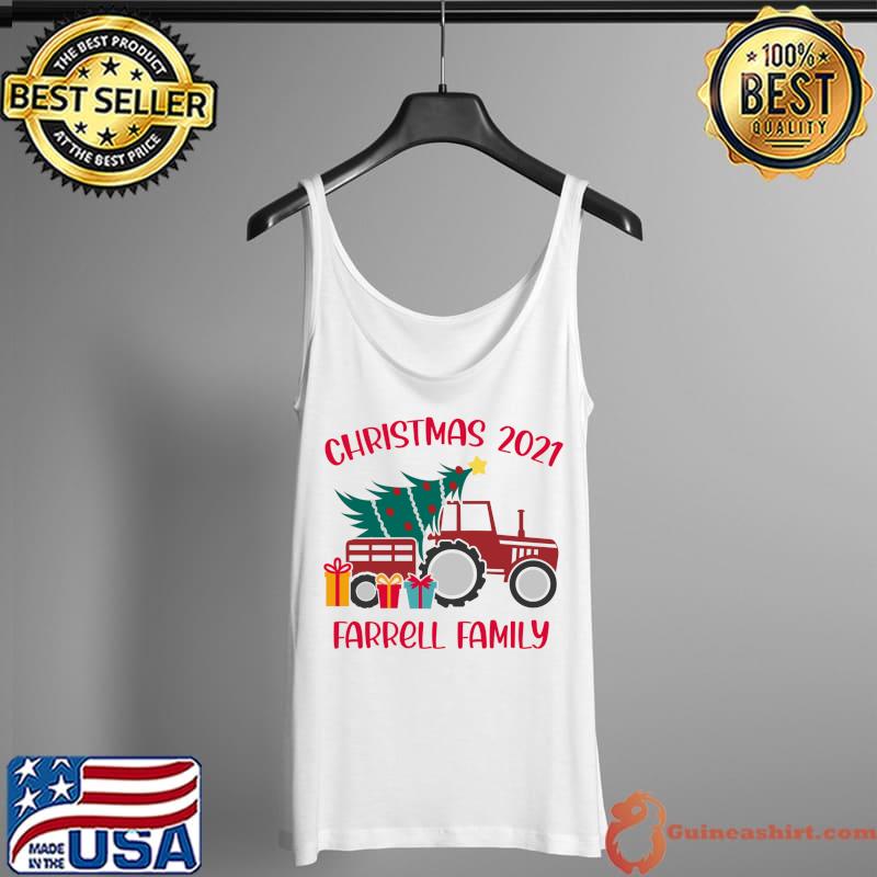 Christmas 2021 Farrell Family Matching name Tractor Farm T-s Tank Top