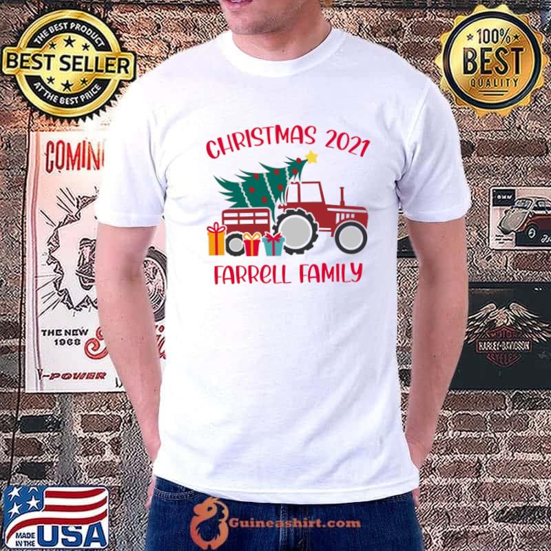 Christmas 2021 Farrell Family Matching name Tractor Farm T-s Unisex