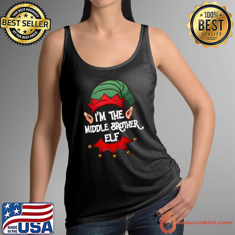 Christmas Elf Pajama I’m The Middle Brother Elf Christmas T Shirt Tank Top