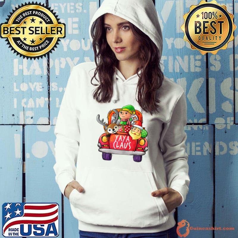 Christmas Truck Gift Yaya Claus Personalized Grandma T-Shirt