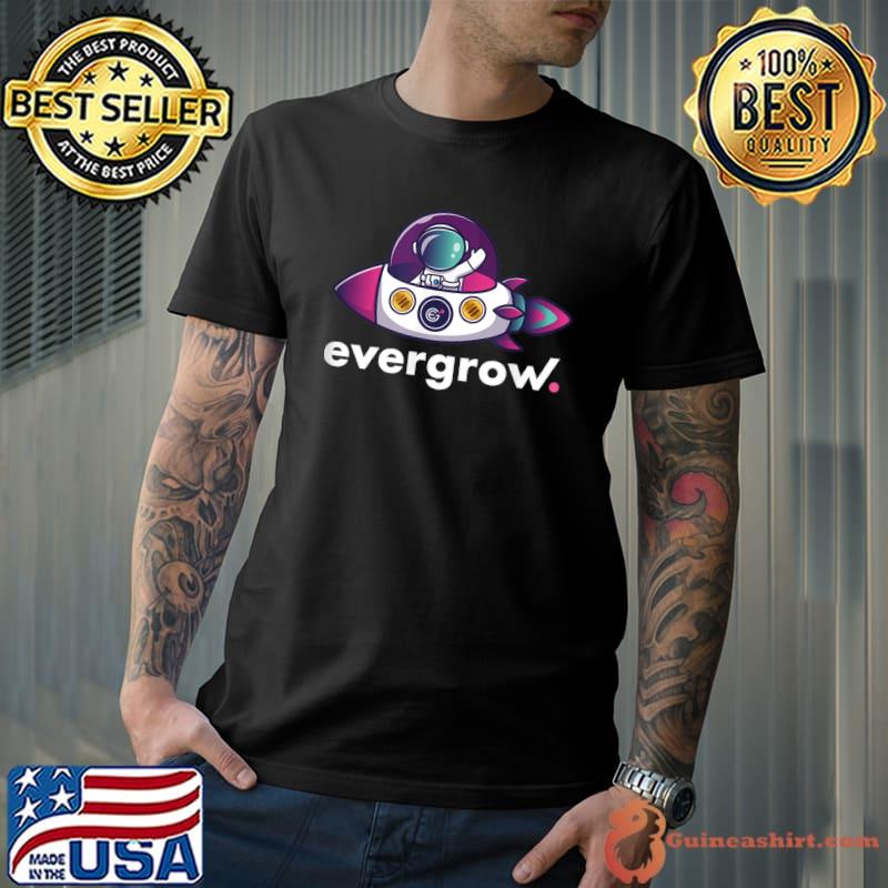 Evergrow Coin Crypto Astronaut Rocket T-Shirt