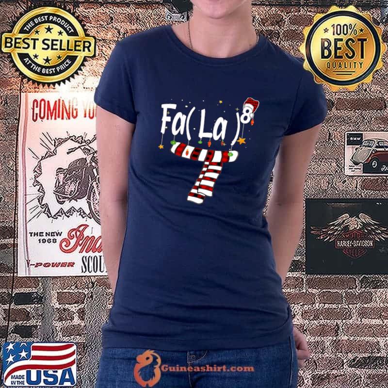 Fa (La) 8 Santa Red Plaid Claus Fa La Math Teacher Christmas T-Shirt