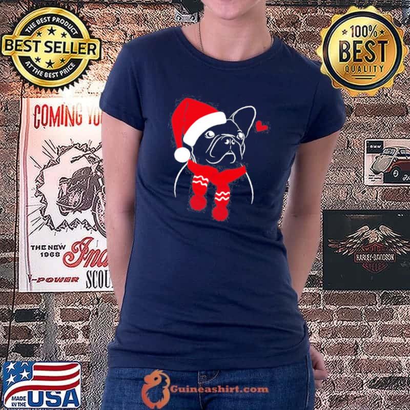 FRENCHIE XMAS NEW SHIRT Ladiestee