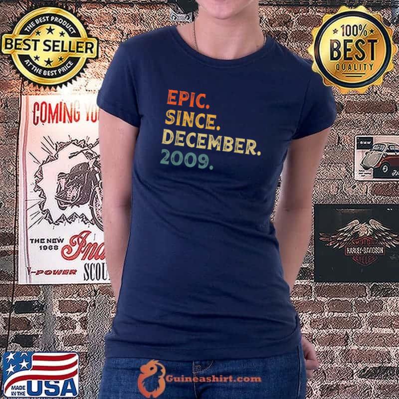 Funny 12th Birthday Gifts 12 Yrs Old Epic Since December 2009 T-Shirt