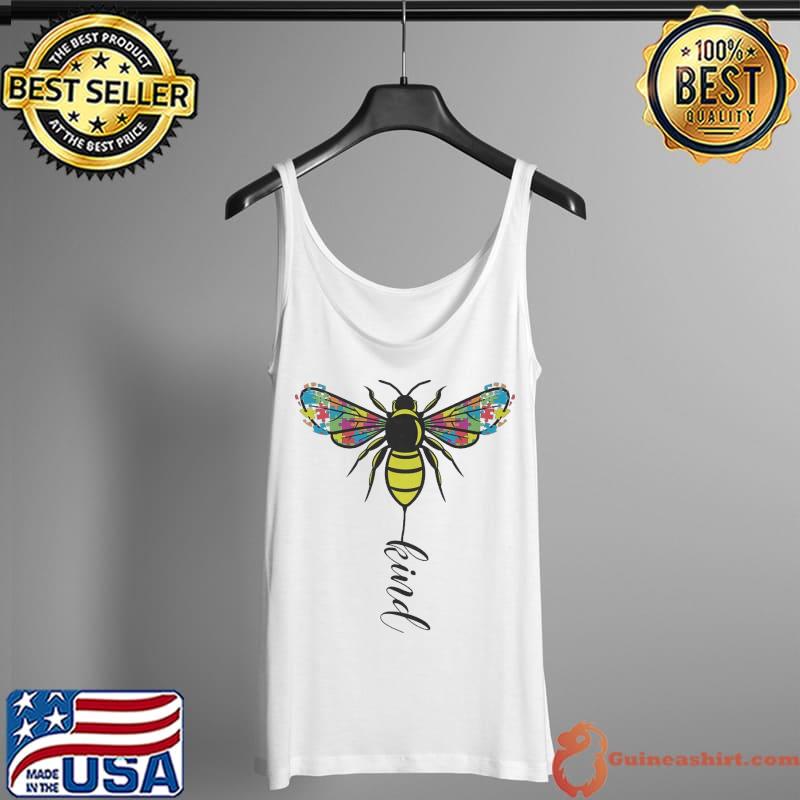 Funny Autism Awareness Bee Be Kind Unisex T-Shirt Tank Top
