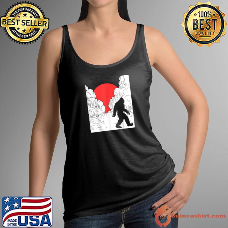 Funny bigfoot Sky Stroll - Walking in the Clouds & Sun Sasquatch T-Shirt Tank Top