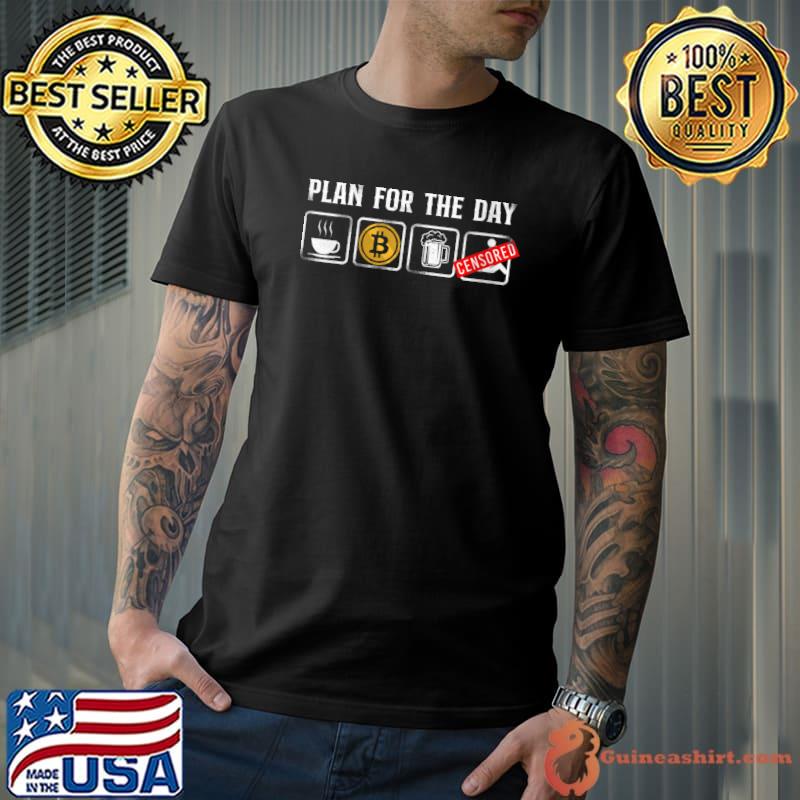 Funny bitcoin Crypto Coffee Beer T-Shirt