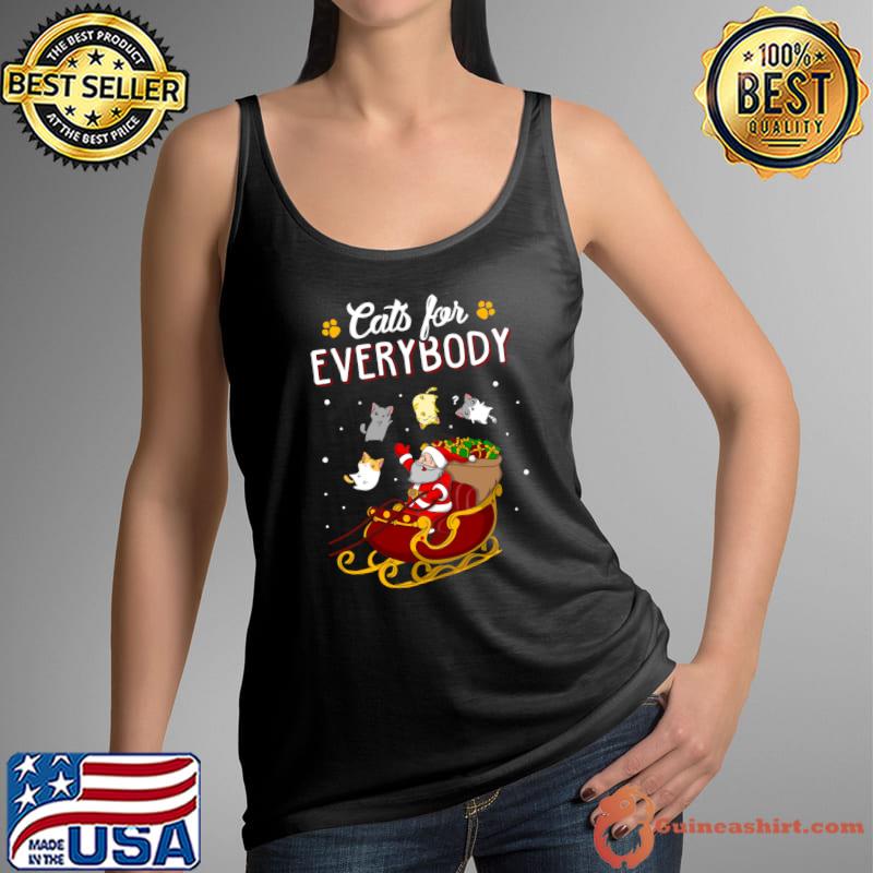 Funny cats For Everybody Christmas Santa Cute Cat Lover Xmas T-Shirt Tank Top