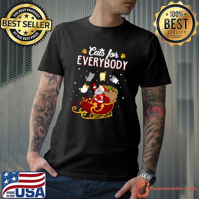 Funny cats For Everybody Christmas Santa Cute Cat Lover Xmas T-Shirt