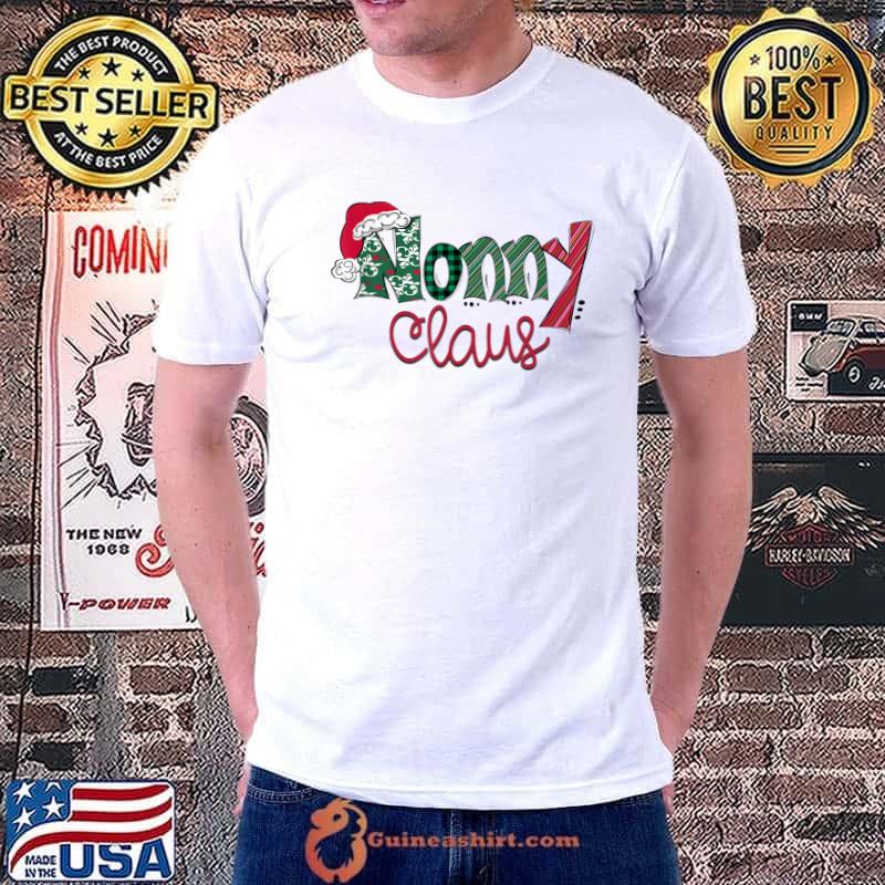Funny christmas Nonny Claus Pajama Suit Santa Hat X-mas T-Shirt