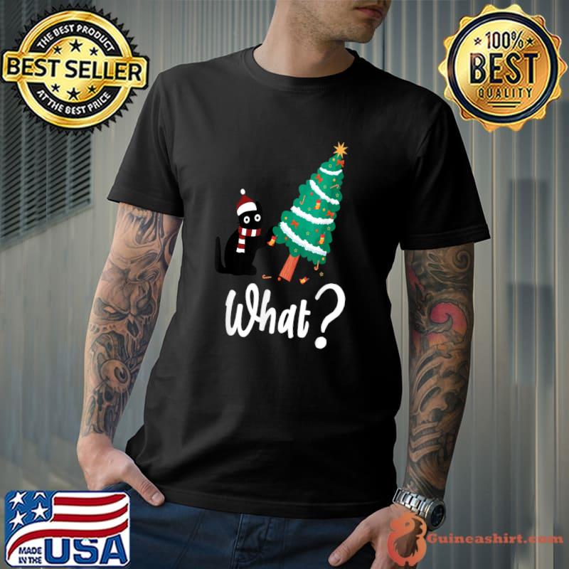Funny Christmas tree Cat T-Shirt Unisex