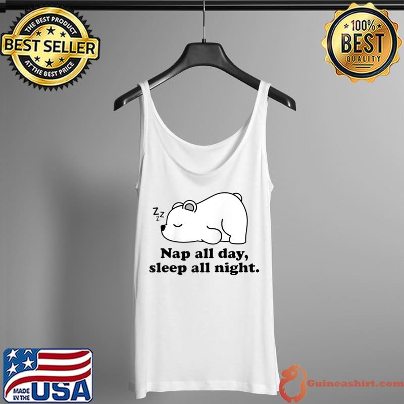 Funny Cute Sleeping Lazy Polar Bear Animal Nope Sleep Lover T-s Tank Top