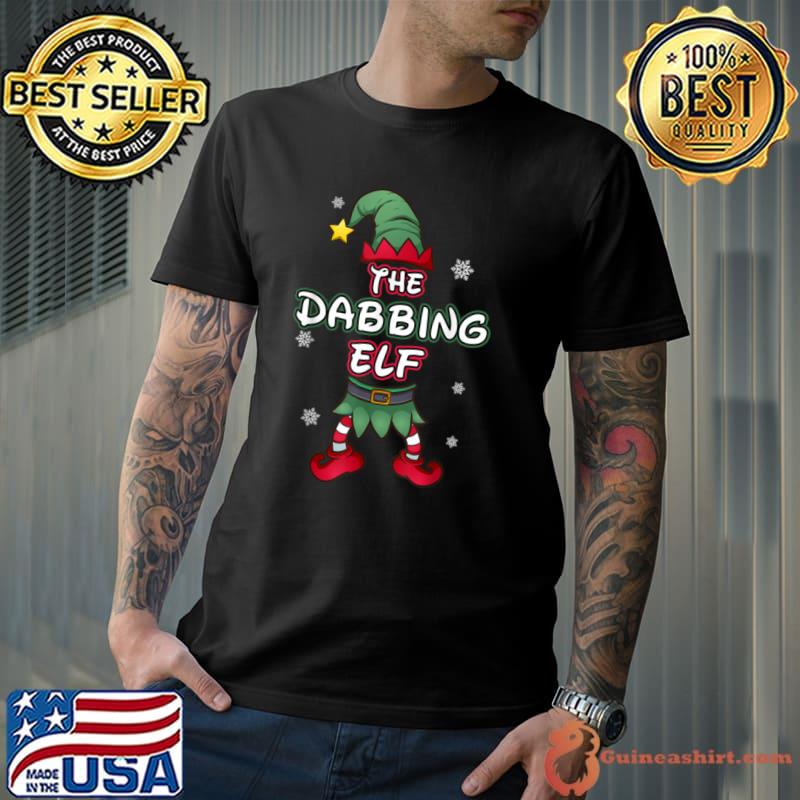 Funny dabbing Elf christmas pajamas pjs matching family group T Shirt
