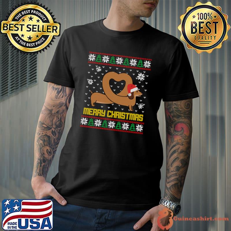 Funny Dachshund Ugly Christmas Sweater Men Women Dog T-s Unisex