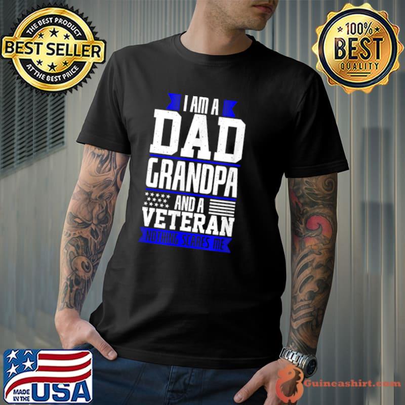 Funny dad Grandpa Veteran Christmas T Shirt