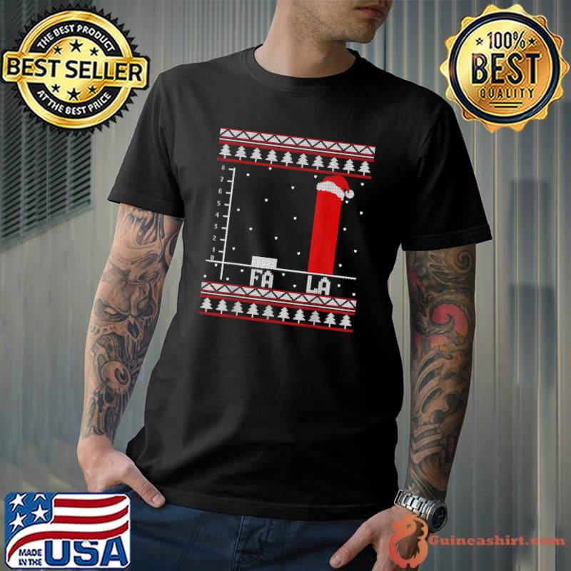 Funny fa La La Graph Funny Winter Holiday Xmas Christmas 2021 T-Shirt