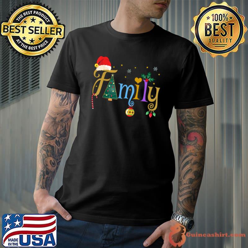 Funny FAMILY Letters Christmas Style Love My Family Christmas T-Shirt Unisex
