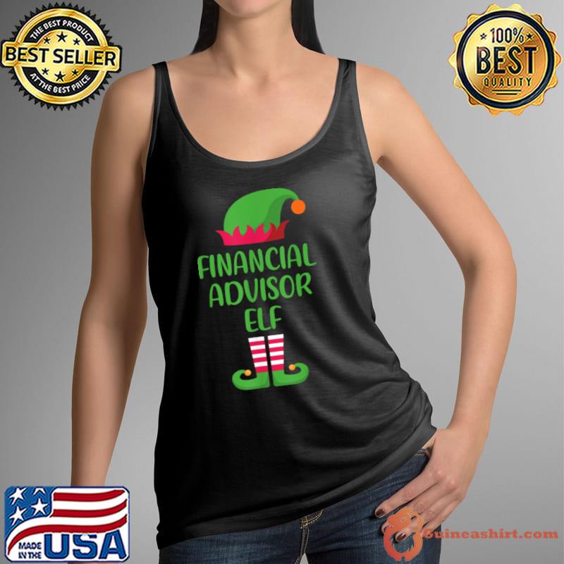 Funny Financial Advisor Elf Christmas Family Matching Group T Shirt Tank Top