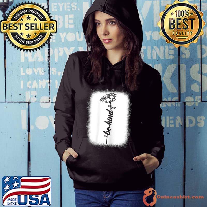 Funny Flower Be Kind We Wear Orange For Unity Day Bleached T Shirt