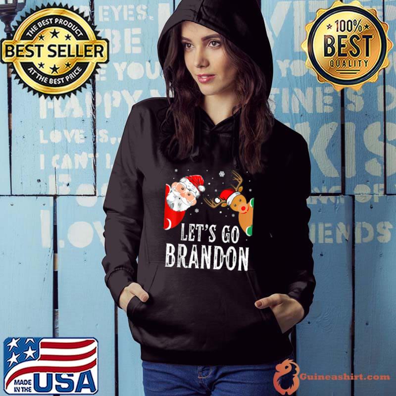 Funny Funny Let's Go Branson Brandon Christmas Lights Reindeer T-Shirt
