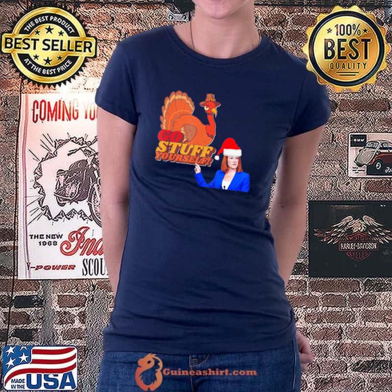 Funny Go Stuff Yourself Let’s Go Biden Turkey T-Shirt Ladiestee