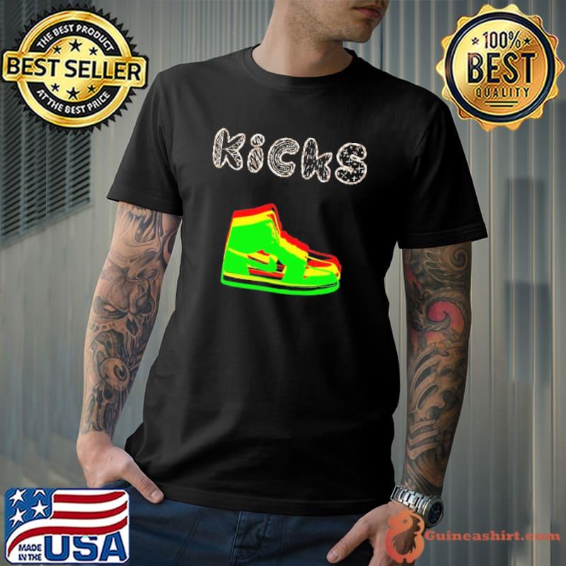 Funny Kicks Sport Shoes Retro Shirt Unisex