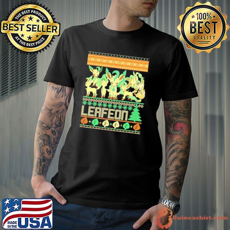Funny leafeon Ugly Christmas Style T-Shirt