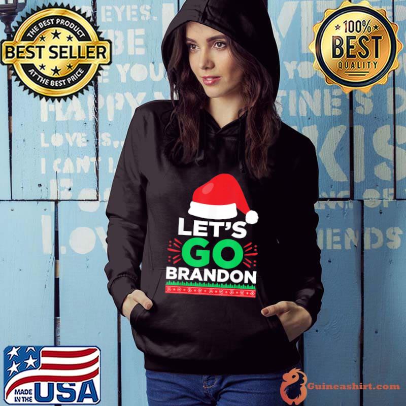 Funny Let’s Go Brandon Christmas Santa Hat T-Shirt