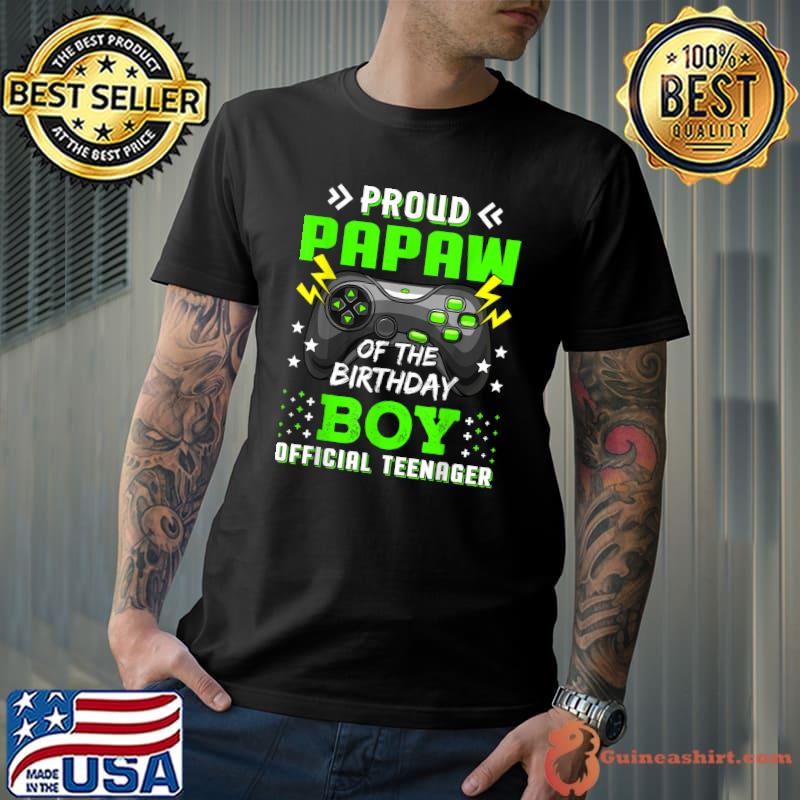 Funny proud Papaw Video Game Bday Official Teenager 13 Years Old T-Shirt