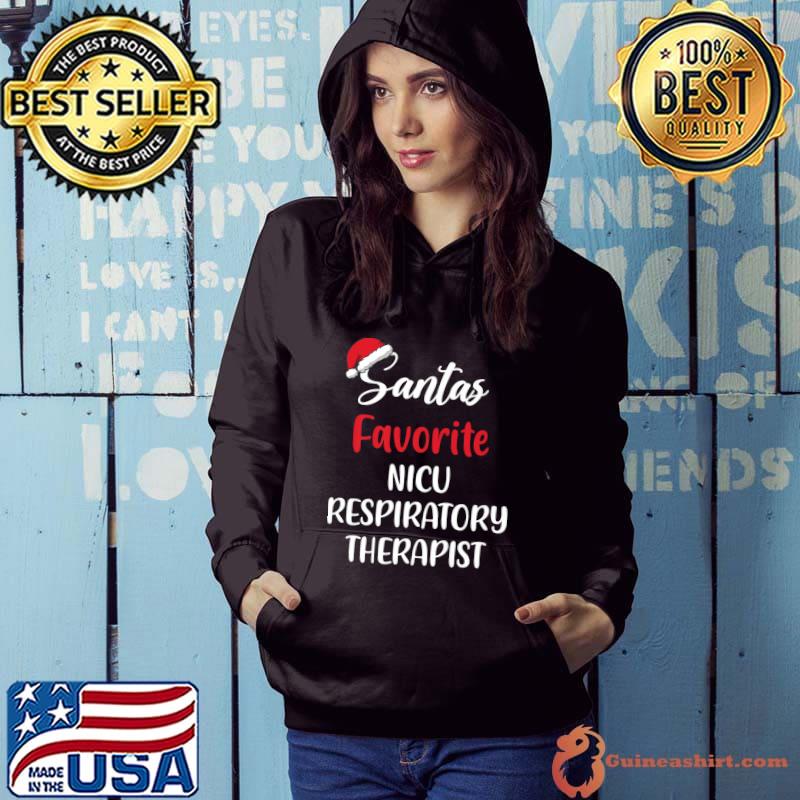 Funny santa's Favorite Nicu Respiratory Therapist Christmas Premium T-Shirt