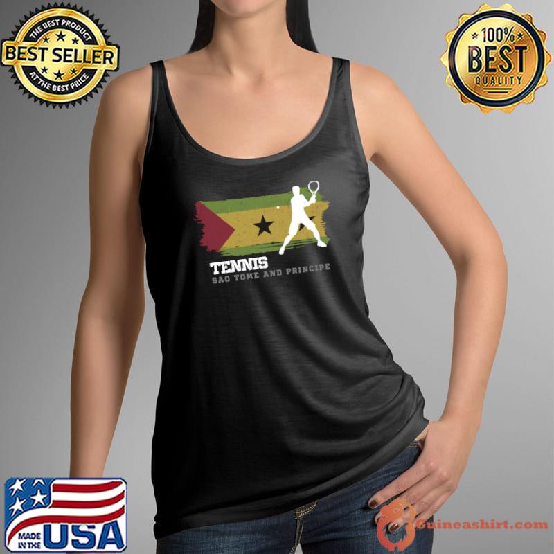 Funny tennis Sao Tome & Principe Flag Team Tennis Player Tennis T-Shirt Tank Top