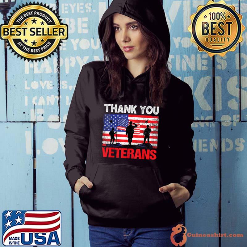 Funny thank You Veterans Service Patriot Veteran Day American Flag T-Shirt