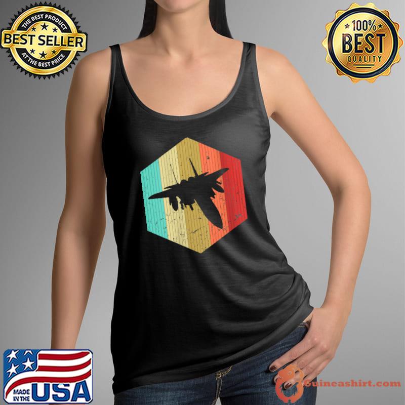 Funny vintage Airplane Retro Airplane Silhouette Aircraft Lover T-Shirt Tank Top