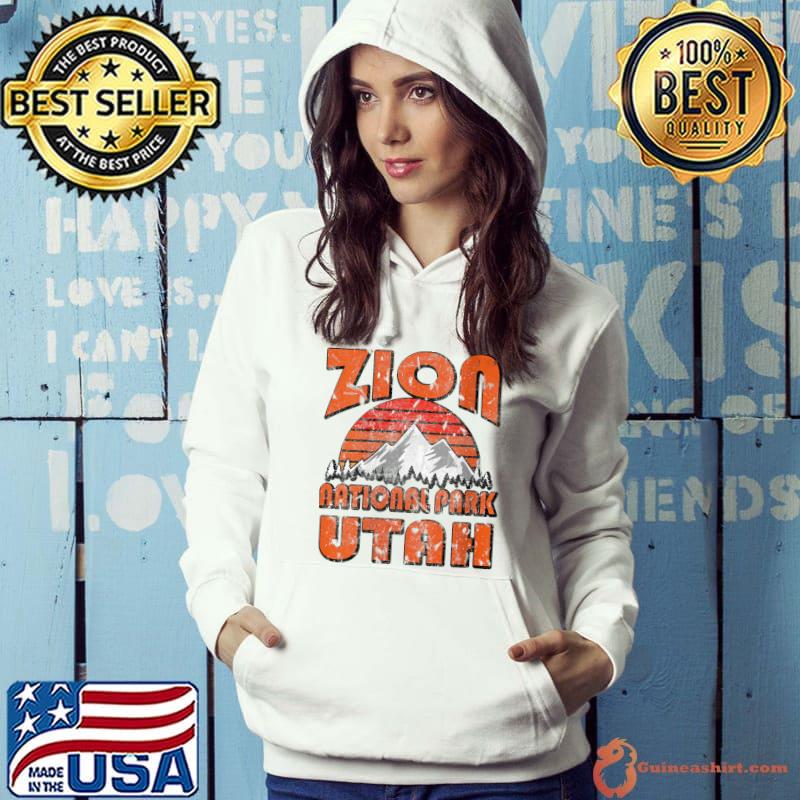 Funny zion National Park Utah Mountain Hiking Vintage Outdoors T-Shirt