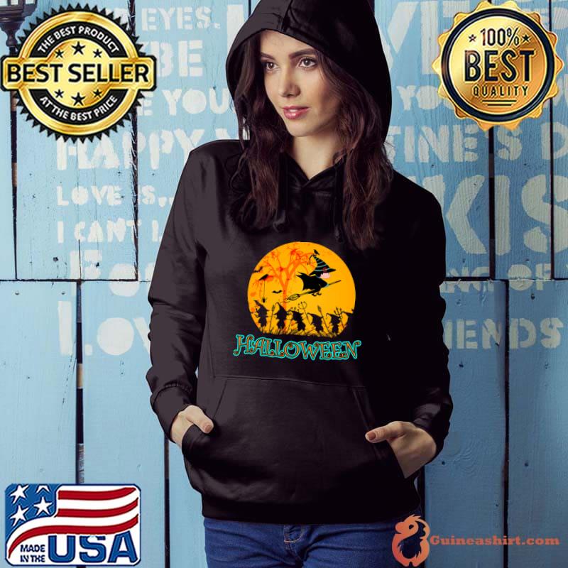 Halloween Fly Broom Funny Halloween Witch For Boys Girls T-Shirt Hoodie