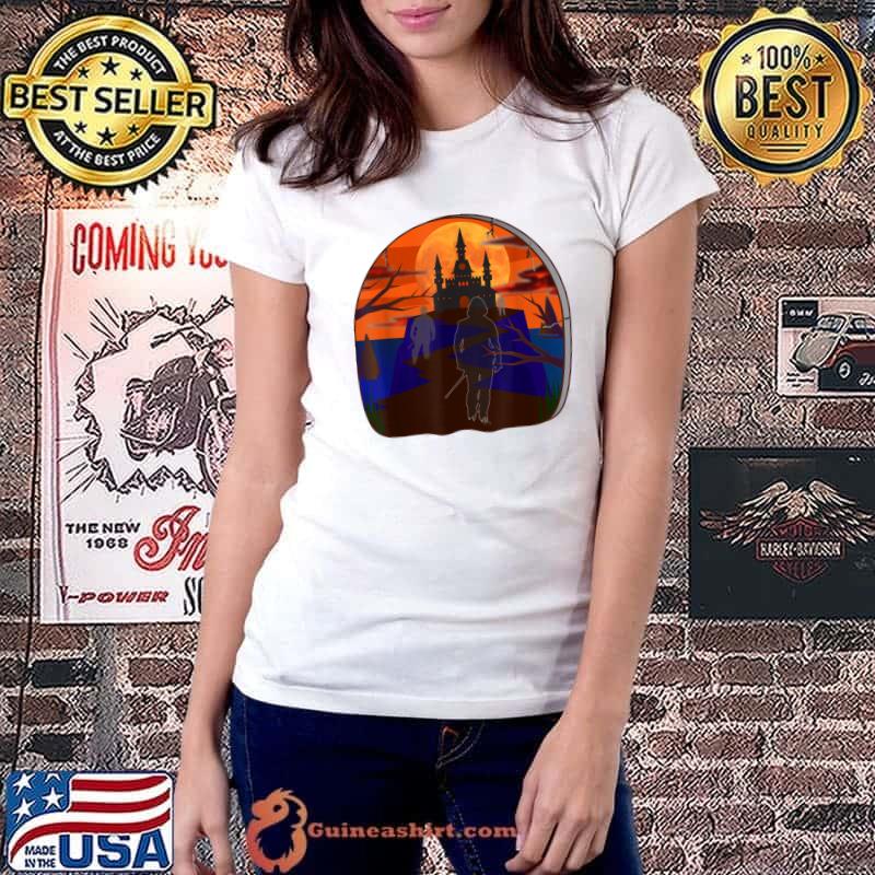 Halloween Going Home Gravestone Design T-Shirt Ladiestee