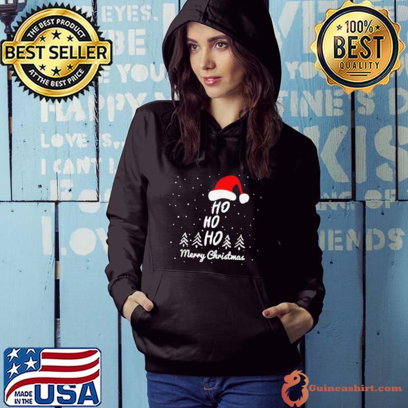 Ho ho ho merry christmas santa claus hat shirt