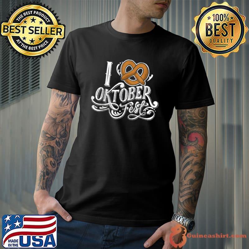 I Heart Oktoberfest Vintage Bavarian Festival and Beer Drink T-Shirt