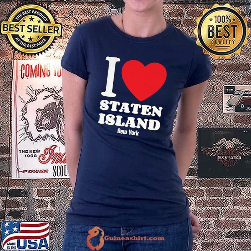 I Love Staten Island New-York Lover Retro Distressed Style T-Shirt Ladiestee