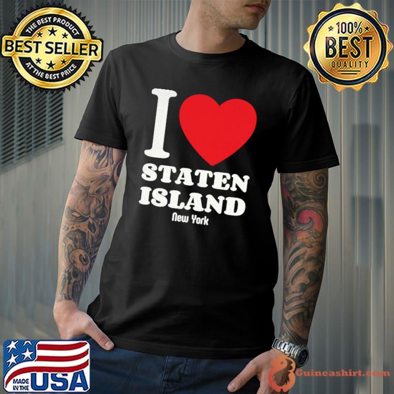 I Love Staten Island New-York Lover Retro Distressed Style T-Shirt Unisex