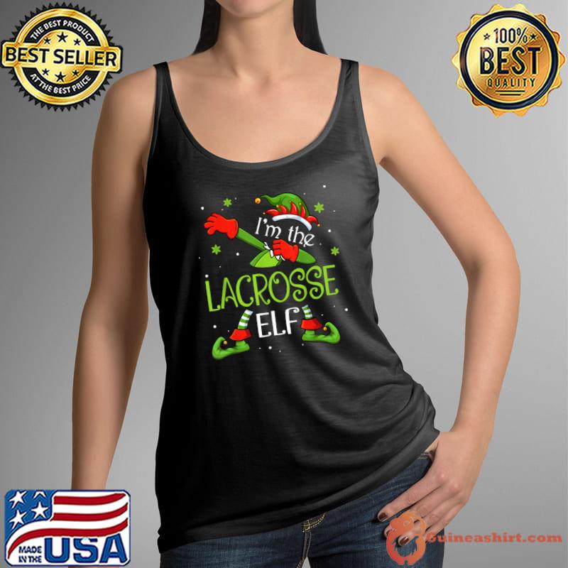 I'm The Lacrosse Elf Dabbing Santa Claus Xmas Family T-Shirt Tank Top