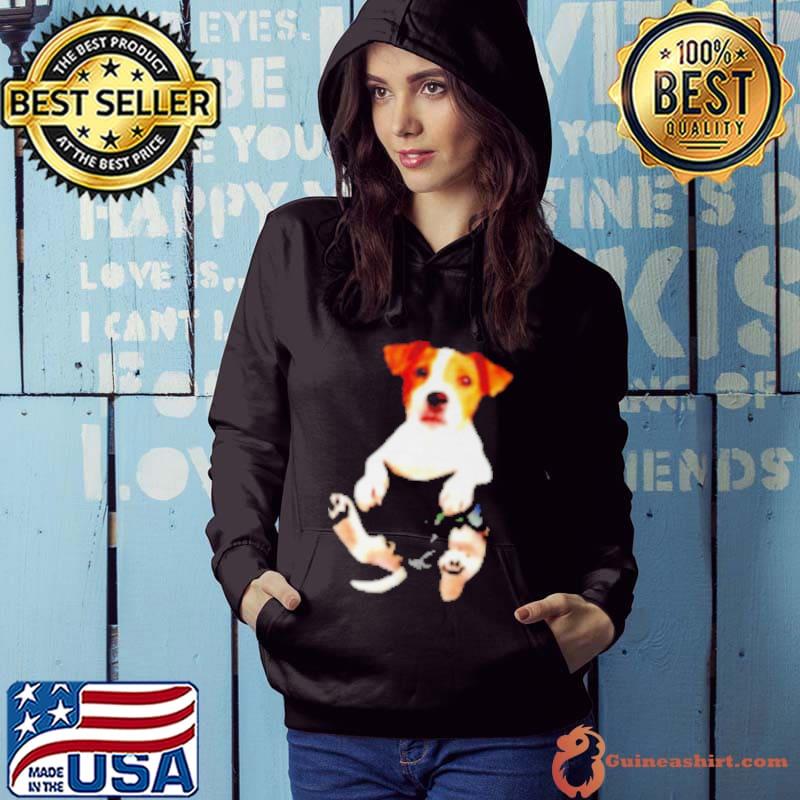 Jack russell in pocket shirt