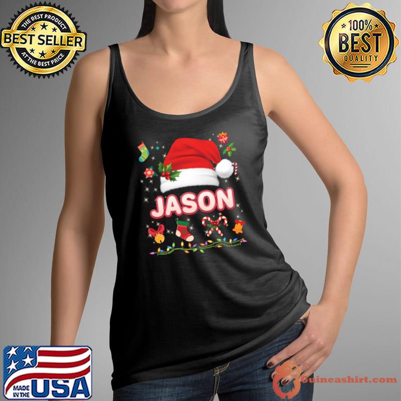 Jason Santa Claus Hat Family Merry Christmas Xmas Costume T-Shirt Tank Top