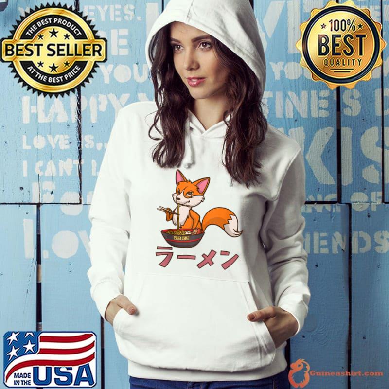 Kawaii Fox Eating Ramen Ramen Bowl T-shirt