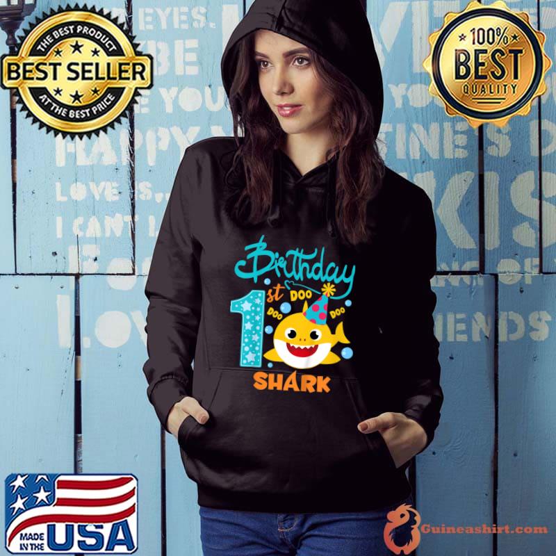 Kids Baby Shark 1 Years Old 1st Birthday Doo Doo Doo T-Shirt
