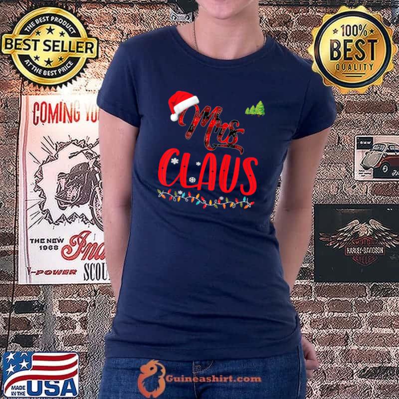 Kids Mrs Claus Matching Family Christmas Pajamas Xmas Santa T-Shirt