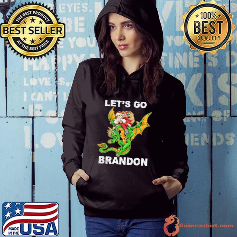 Lets Go Brandon Christmas Santa Riding Dragon T-Shirt