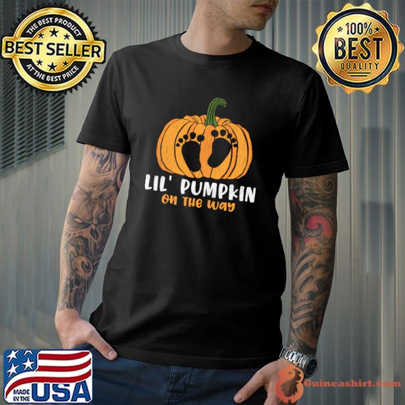 Little Pumpkin Pregnancy Mom To Be Halloween Pregnant Mother T-shirt